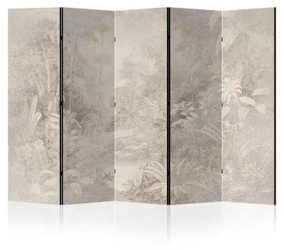 Immagine prodotto di LUMASOUL Paravento bifacciale, paravento divisorio per interni, motivo Jungle, 225x172 cm