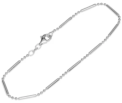 Productafbeelding van Armband van 925 sterling zilver, 19 cm lang, met een ketting van stalen ringetjes en een ovaal geslepen bedel, damesarmband
