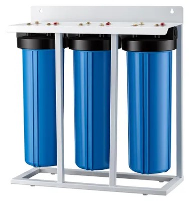 Produktbild von Naturewater NW-BRL03-LS3 3 Stufen Wasserfilter, 5 µ, 32,89 mm (1"), Ø113 mm PP Kartusche, Filter Wandhalterung, Filterschlüssel, Sedimentfilter Aktivkohleblock Aktivkohlegranulat