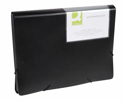 Immagine prodotto di Q-Connect® KF01276 Cartella - 13 tasche, 250 fogli, PP, nero