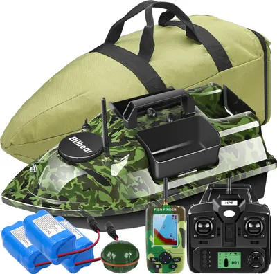 Produktbild von Karpfenangeln GPS Köderboot,Futterboot mit Echolot und GPS,Angeln Boot,Fischfinder mit Sonarsensor,Ersatzbatterien,Handtasche