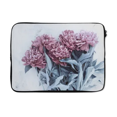 Produktbild von MuchoWow® Laptop Hülle 14 ZollBurgundische Pfingstrosen Laptoptasche - Laptoptasche - Stoßsicher - Schutzhaube