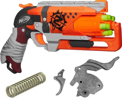Produktbild von NERF - Zombie Strike Hammershot inkl. Blasterparts - Gunmetal-Set Menge: 2 Sets