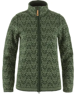 Produktbild von Fjällräven Damen Snow Cardigan Jacke, Deep Forest, L