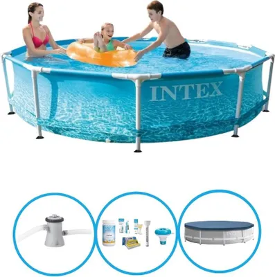 Zdjęcie produktu dla Metalowa rama basenu Intex - zestaw basenowy - 305x76 cm