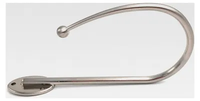 Produktbild von Raffhalter für Vorhänge/Gardinen in Edelstahloptik Metall I Hochwertiger Vorhanghalter/Gardinenhalter für die Wand I Dekorativer Schraubhaken für Gardinen I 1 Stück