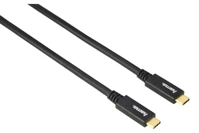Produktbild von Hama 1m, 2xUSB3.1-C, 1 m, USB C, USB C, USB 3.2 Gen 2 (3.1 Gen 2), Männlich/Männlich, Schwarz