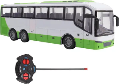 Immagine prodotto di 1/30 telecomando autobus modello elettrico senza fili simulazione grande giocattolo RC con bianco verde