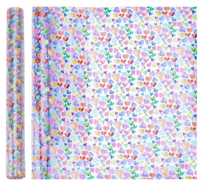 Jelly-Vinylblatt 30x120 cm, transparent, Herzdesign