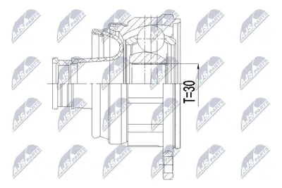 Produktbild von NTY Kardanwelle Gelenkwelle Achsantrieb für MITSUBISHI L 200 / Triton Pickup (KAT, KBT) NPW-MS-056