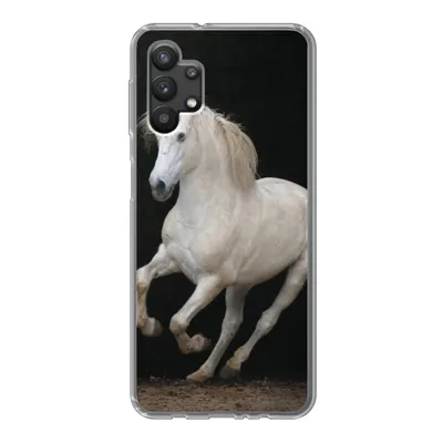 Produktbild von MuchoWow® Handyhülle Schutzhülle Hülle für Samsung Galaxy A32 5G Pferde - Schwarz - Porträt Silikon Softcase Handy Hülle - Softcase