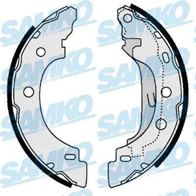 Produktbild von SAMKO Bremsbackensatz Trommelbremse Hinten für RENAULT Clio IV Schrägheck (BH) 203mm 87330