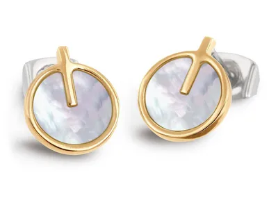 Produktbild von Boccia 05059-02 Damen-Ohrstecker Ohrringe Titan mit Perlmutt Goldfarben