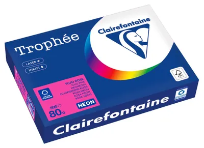 Obrázok produktu pre Clairefontaine Trophée, Kopírovanie, A4 (210x297 mm), 500 listy, 80 g/m², Ružová