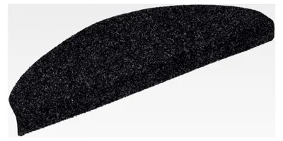 Produktbild von Selbstklebende Stufenmatten 10 Stück 65x21x4 cm Schwarz Halbrund Groß