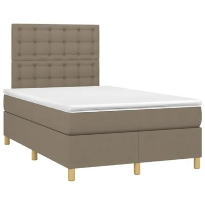 Productafbeelding van vidaXL Boxspringbed met matras, taupekleurig, 120x190 cm, met stoffen bekleding