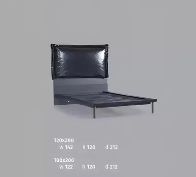 Produktbild von Designer Kinderbett Jugendbett Metallmöbel mit weicher Polsterung 120x200cm