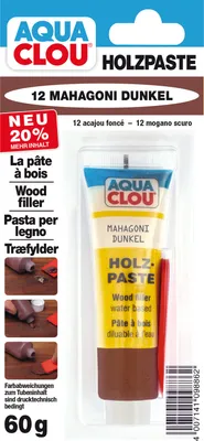 Produktbild von Holzpaste wasserverdünnbar 50g Nr. 12 mahagoni dunkel Clouth