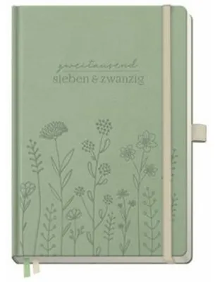 Produktbild von Wochen-Notiz-Timer Classic 26/27 A5 17 Monate [Fine Flowers Salbei]