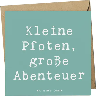 Produktbild von Mr. & Mrs. Panda Grußkarte Spruch Chihuahua Abenteuer - Meeresbrise - Geschenk, anpassungsfähige Hunde, Hunderassen Charakter, Klappkarte, kleine pfoten, anlasskarte