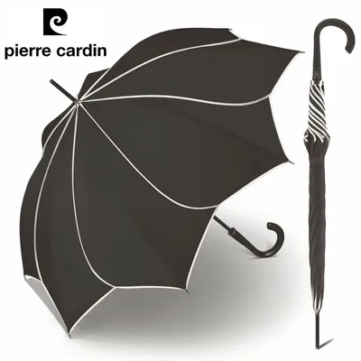 Produktbild von pierre cardin Regenschirm Stockschirm Automatik Sunflower Blütendach black white