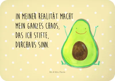 Produktbild von Mr. & Mrs. Panda Kühlschrankmagnet Avocado Glücklich - Gelb Pastell - Geschenk, Pinnwandmagnet, haftmagnet, Frucht, Verrückt, Freude, magnet, zettelhalter, Chaos