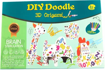 Produktbild von Giraffe aus Pappe zum Ausmalen Bastelset Kinder Karton Spielzeug Kreativset Stifte