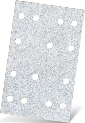 Produktbild von MENZER White Klett-Schleifblätter, 133 x 80 mm, 14-Loch, f. Schwingschleifer, Normalkorund (50 Stk.) K150