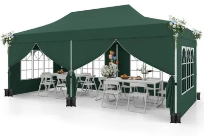 Obrázok produktu pre Skladací altán NP12123GN, rozmer 3 x 6 m, zelený, s odnímateľnými bočnicami