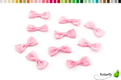 Produktbild von 10 Stück Satinschleifen 4cm x 2cm, Farbauswahl:rosa 148