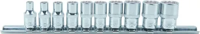 Image de KS TOOLS 1/4" CHROMEplus Jeu de douilles 12 pans 10 pcs. 4-13 mm - 918.0615