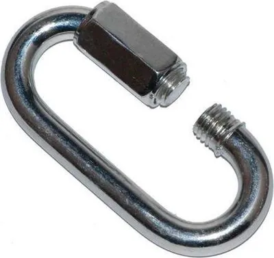 Produktbild von HMS Karabiner aus verzinktem Stahl, 6x30x60 mm, sicher, robust und witterungsbeständig