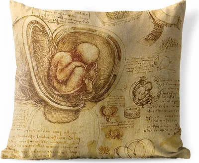 Produktbild von MuchoWow® Outdoor Kissen - Leonardo da Vinci - 50x50 cm - Wetterfest - Lounge Kissen - Komfortabel - Kissen mit Bild