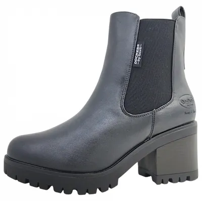 Image de Dockers par Gerli, chaussures pour femmes, bottes, noires, style décontracté