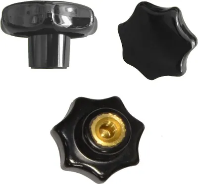 Produktbild von 25 Stück Sterngriffmutter - M4 Ø 25 mm DIN6336 K - Messinggewinde