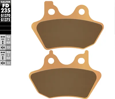 Immagine prodotto di Pastiglie freno Galfer FD235G1375 in metallo sinterizzato SPORT posteriori per Harley Davidson FLHTCU Electra Glide Ultra Classic FLHXI EFI Street FLSTC Fat Boy Heritage anno di costruzione 1999 - 2009