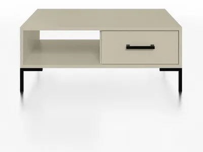 Produktbild von YUMEBLY SIMPLE Couchtisch Kaschmir – 100 x 47 x 60 cm – moderner Wohnzimmertisch mit Schublade und Ablage