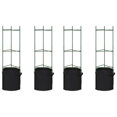 Produktbild von Tomatenkäfige mit Pflanzsäcken 4 Stk. 116 cm Stahl und PP