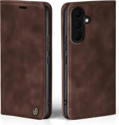 Produktbild von Handy Hülle für Samsung Galaxy A37 5G Klapphülle Bookcase Flip Cover Handy Tasche Etui Farbe: Dunkelbraun