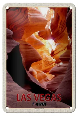 Produktbild von Blechschild Reise 12x18cm Las Vegas USA Antelope Canyon Dekoration