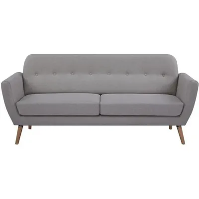 Image de Canapé - 3 places - LILLY - Tissu beige - 193 x 79 x 86 cm - SENHO