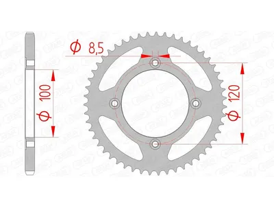 Produktbild von AFAM Kettenrad Stahl Standard - 420