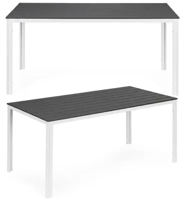 Obrázek produktu pro Zahradní stůl Polywood pro 6 osob 156x78 cm - šedo-bílý