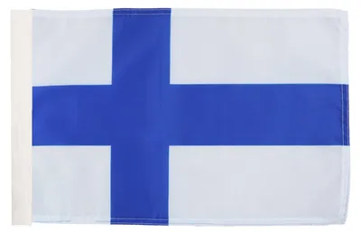 Finnland Flagge 45x30 cm, 100D Polyester, Masttunnel