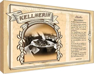 Image de vianmo Panneau en bois 12x18 cm Kellnerin