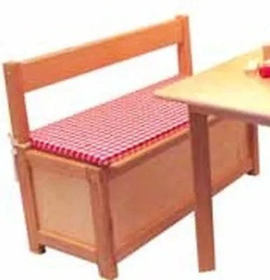 Produktbild von Holzmöbel Bank mit Kissen T/B/H 33,5cm/70cm/60cm NEU