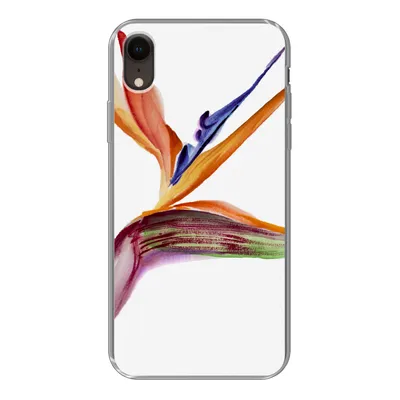 Produktbild von MuchoWow® Handyhülle Schutzhülle Hülle für iPhone XR Strelitzia - Aquarell - Blumen Silikon Softcase Handy Hülle - Schutzdeckel