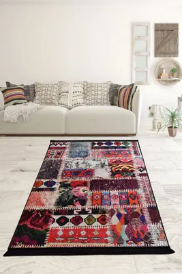 Image de Conceptum Hypnose, De- De Colores DjtCHL, Multicolore, Tapis à poils courts, 80 x 120 cm, 50% velours tissé / 50% polyester