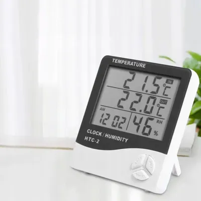 Zdjęcie produktu dla Stacja Pogodowa Pogody Termometr Higrometr Czujnik Sonda Zegar Budzik Meteo