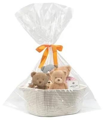 Zdjęcie produktu dla Kosz pleciony bawełniany do przechowywania z uchwytami 30X20X13CM